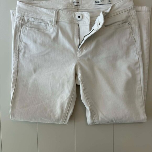 J.Jill Authentic Fit Slim Ankle Jeans | White Stretch Denim | Size 8P - Picture 4 of 9